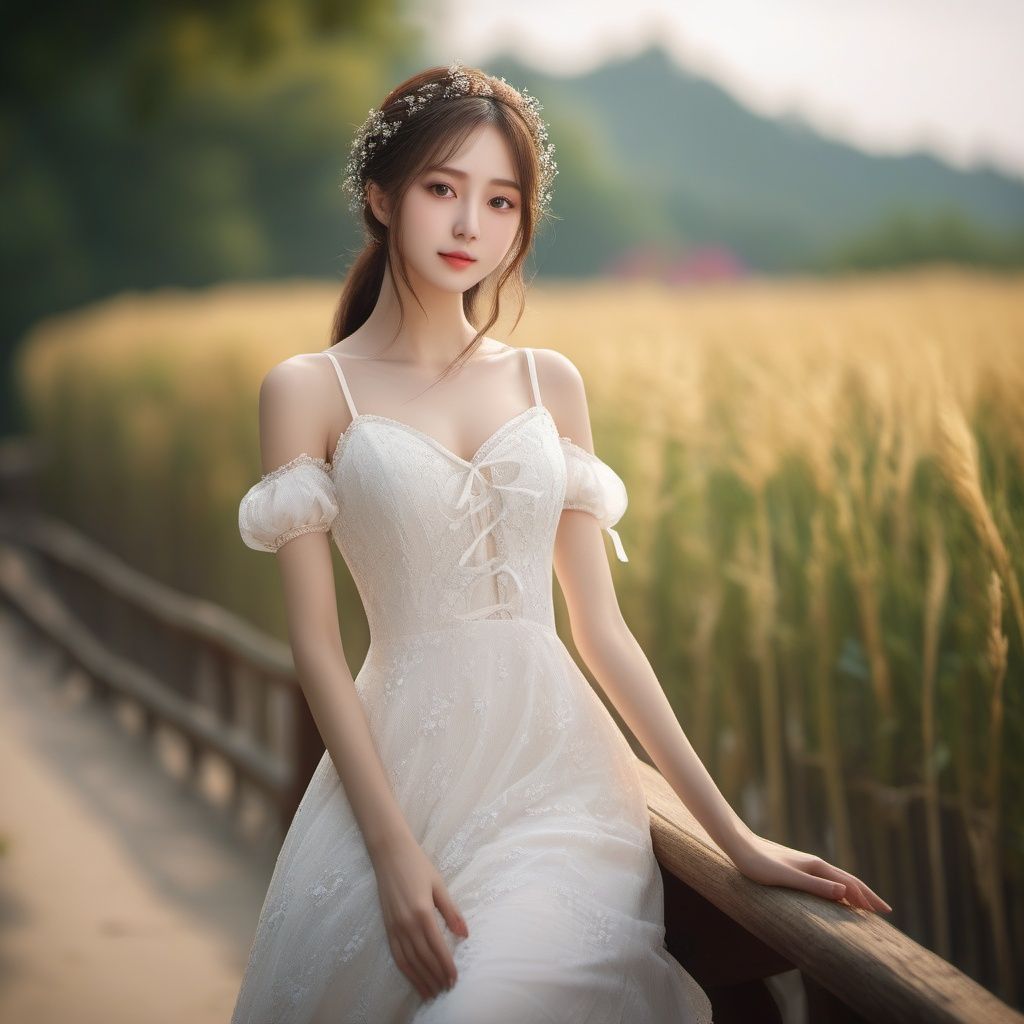 RAW photo, highest quality, (masterpiece:1.2), (High detail RAW color photo professional close-up photo), (photo realism:1.37), (highest quality), (best shadow), (best illustration), ultra high resolution, (highly detailed CG unified 8K wallpapers), physics-based rendering, 8k, UHD, anatomically correct, textured skin, ccurate, super detail,(aegyo sal), (ulzzang-6500-v1.1:0.3),1girl,solo,(full body:1.44),extremely detailed hair, Perfect face shape, Perfect mouth shape, beautiful detailed girl, smile, extremely detailed eyes and face, Perfect Fingers,(fair face:1.2),(low twintails:1.45), (Moderate breast:1.2),skinny,(Slim thighs:1.2),elegant_dress,(arms behind back:1.35),(guzhen:1.38),(depth of field:1.35),, <lora:EMS-26581-EMS:0.7>, <lora:EMS-21302-EMS:0.4>