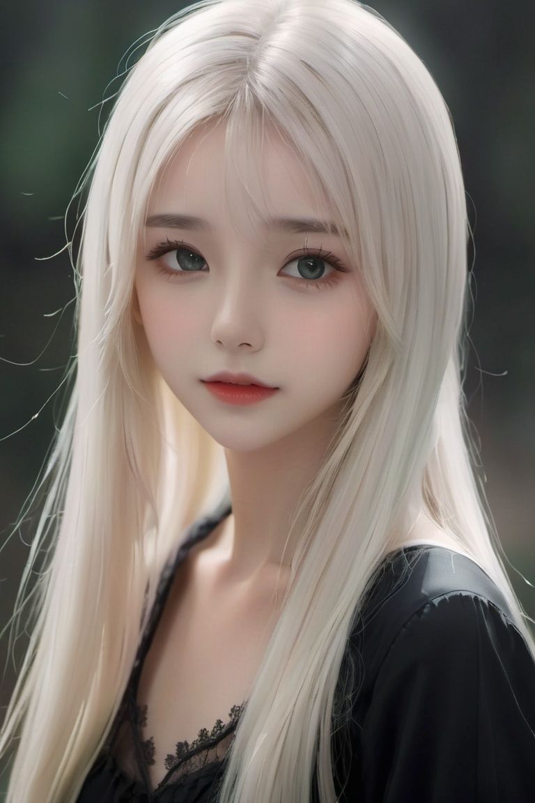 best quality,masterpiece,highres,cg,1girl,Photograph,high resolution,8k,mirror selfie,photo of a petite pretty 24 year-old woman with white long hair,anime art,dark,Gothic,Dingdall effect