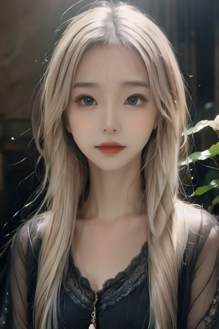 best quality,masterpiece,highres,cg,1girl,Photograph,high resolution,8k,mirror selfie,photo of a petite pretty 24 year-old woman with white long hair,anime art,dark,Gothic,Dingdall effect