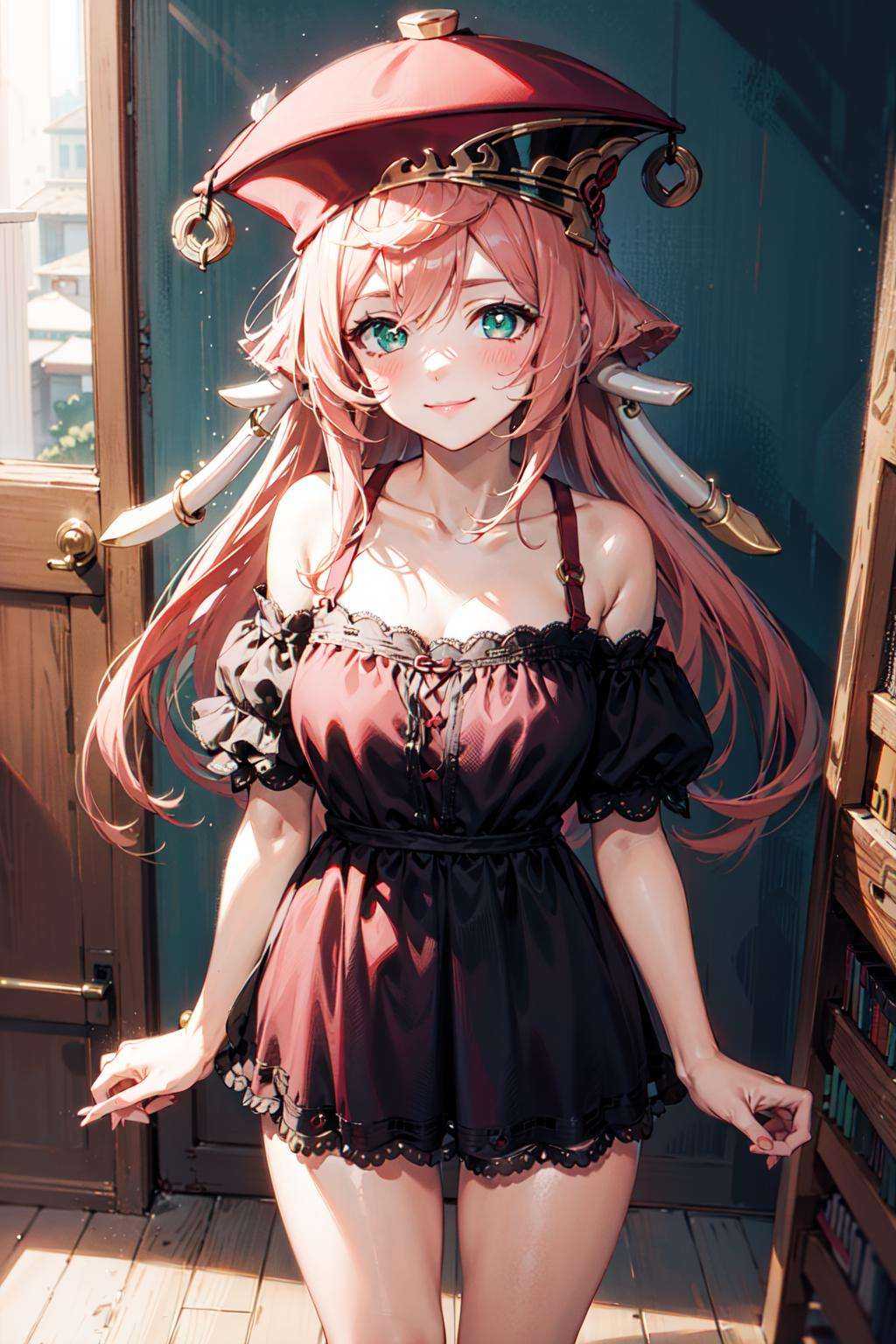 1girl,  long hair,  pink hair on Tensor.Art