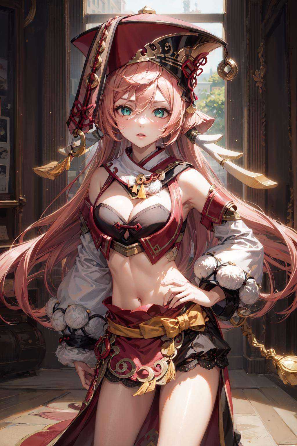 yanfei,  1girl,  long hair on Tensor.Art