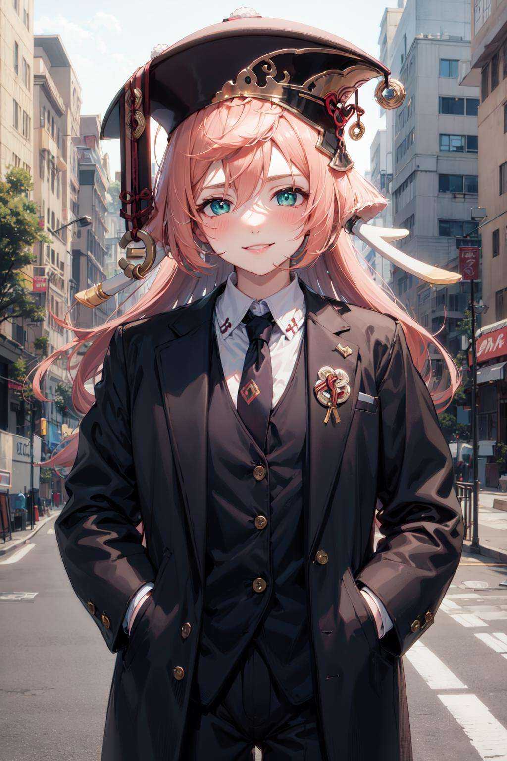 1girl,  long hair,  pink hair on Tensor.Art