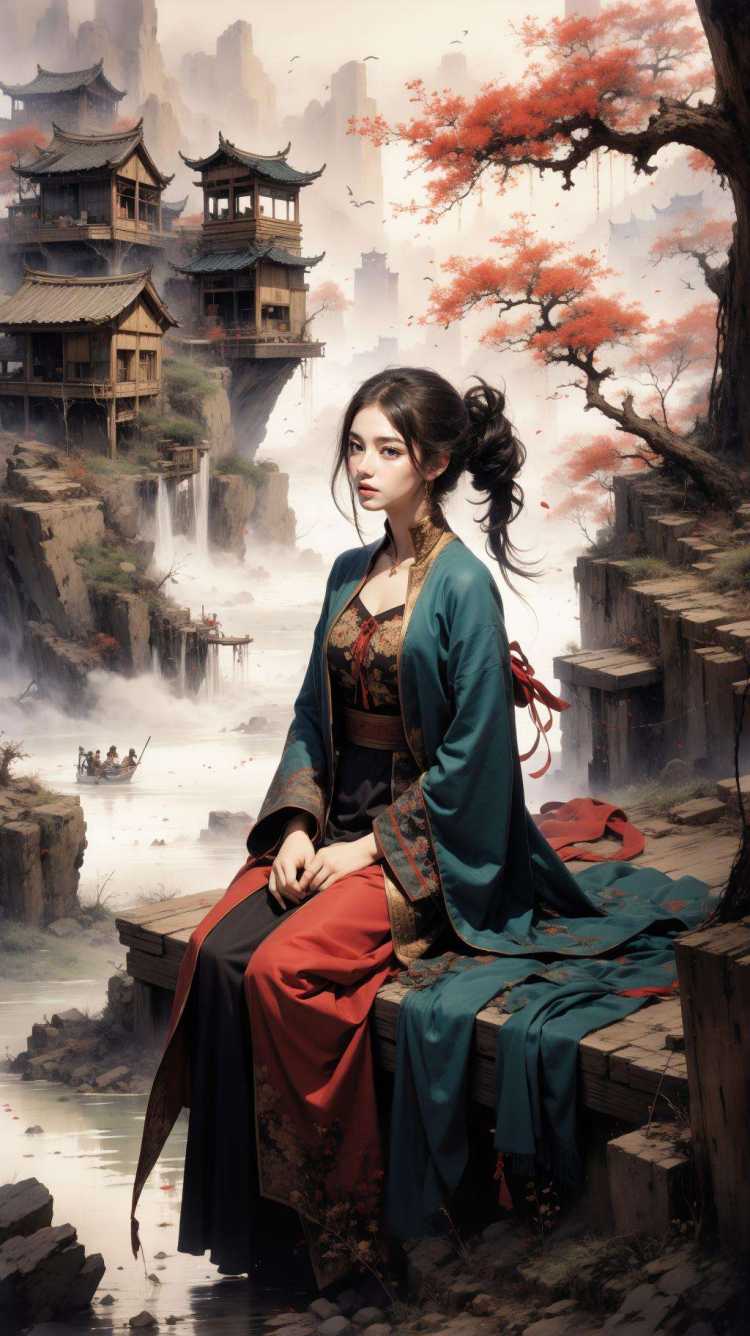 墨村_ancient town by WWM-无无明 on Tensor.Art