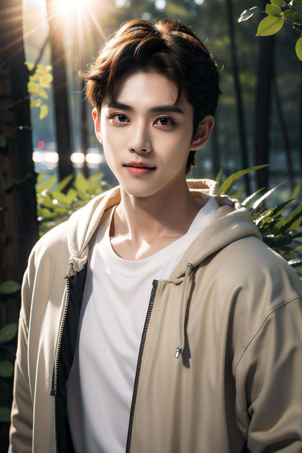 solo,boy,<lora:无双_Incomparable:0.9>,<lora:朝阳_morning sun:0.9>,sun,