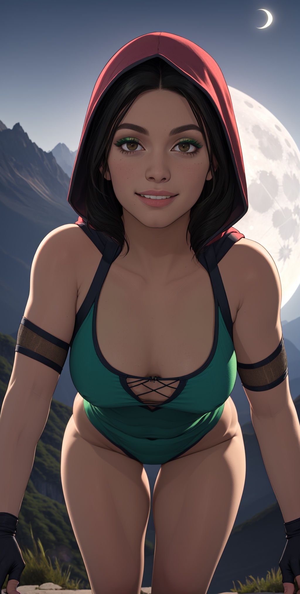 Jade,  black hair,  brown eyes on Tensor.Art