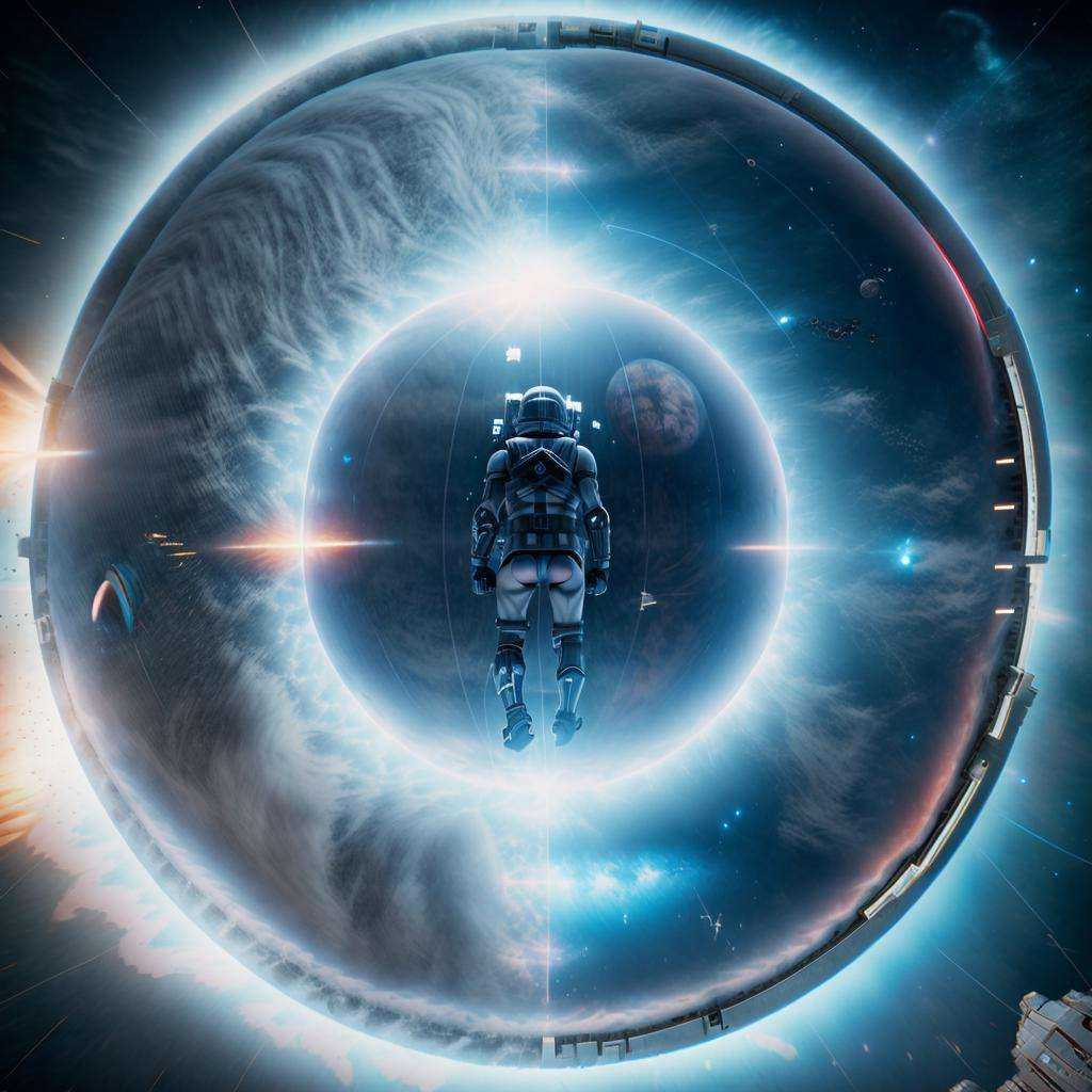 Future space soldier,  at the battle of Uranus,  go pro selfie perspective on Tensor.Art