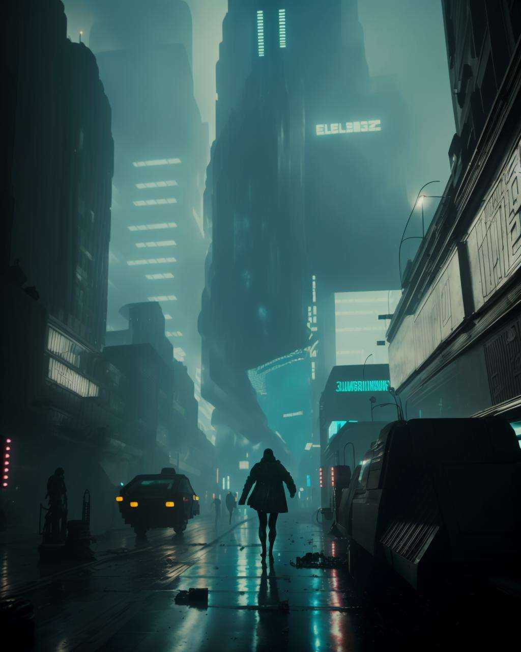 movie screencap of a citizen from Blade Runner 1982,  apocalyptic,  studio lighting on Tensor.Art