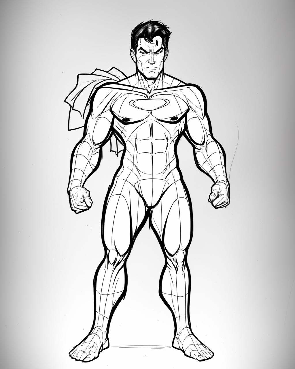 pencil sketch of a cartoon hero on Tensor.Art