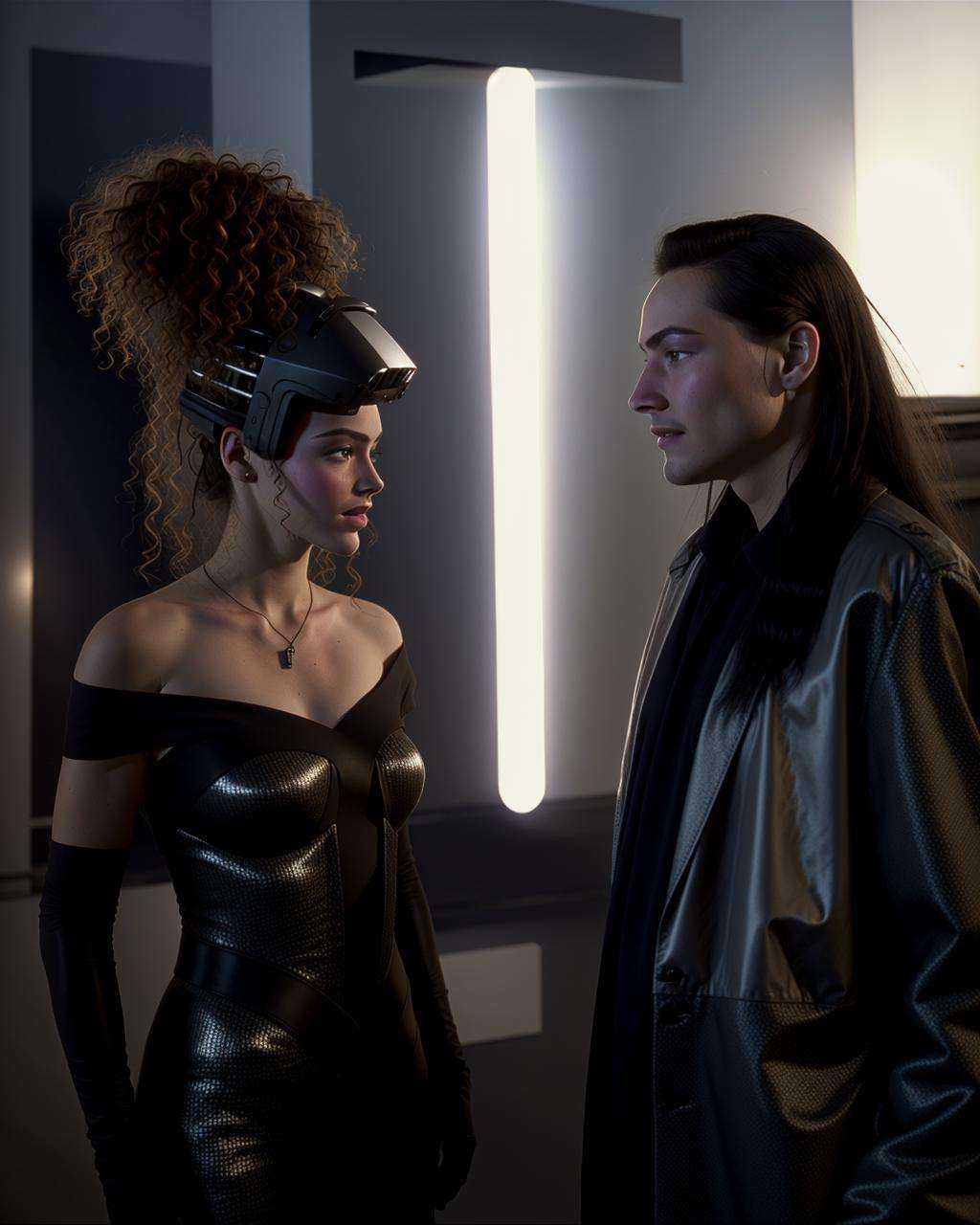 a man and a woman dressed in costumes ,  high quality,  high textured on Tensor.Art
