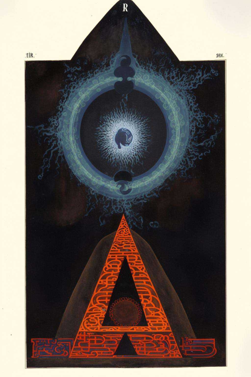 a painting of a tree with a star in the middle ,  tree,  no humans on Tensor.Art