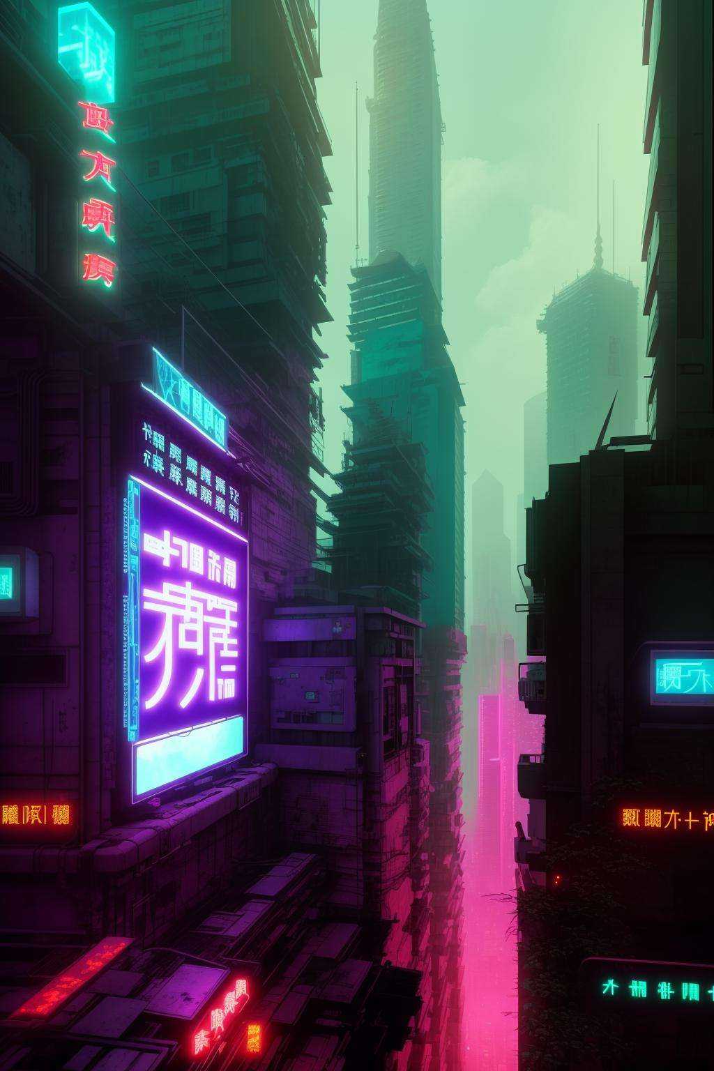 cyber_asia ,  cyberpunk,  futuristic on Tensor.Art