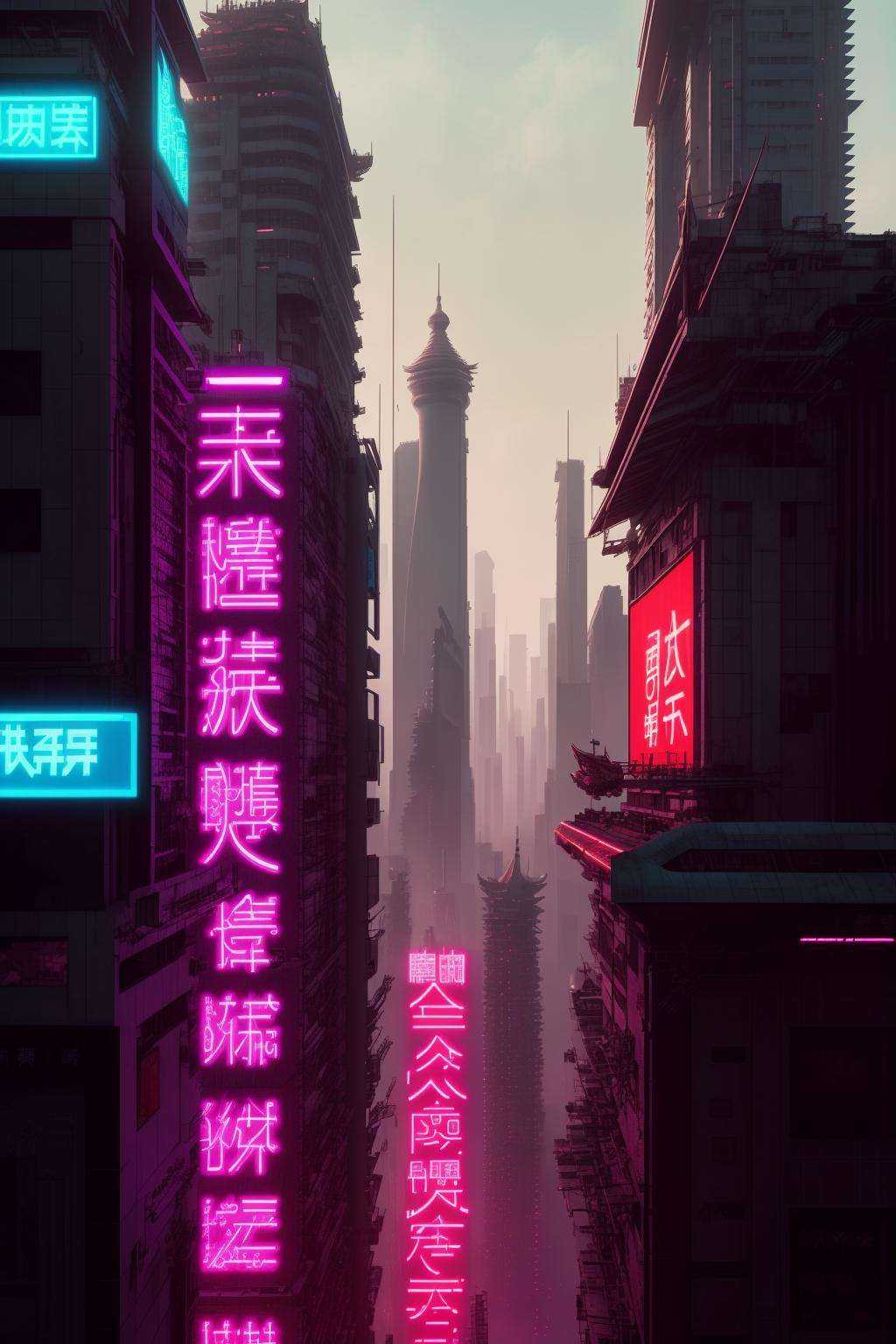 cyber_asia ,  cyberpunk,  futuristic on Tensor.Art