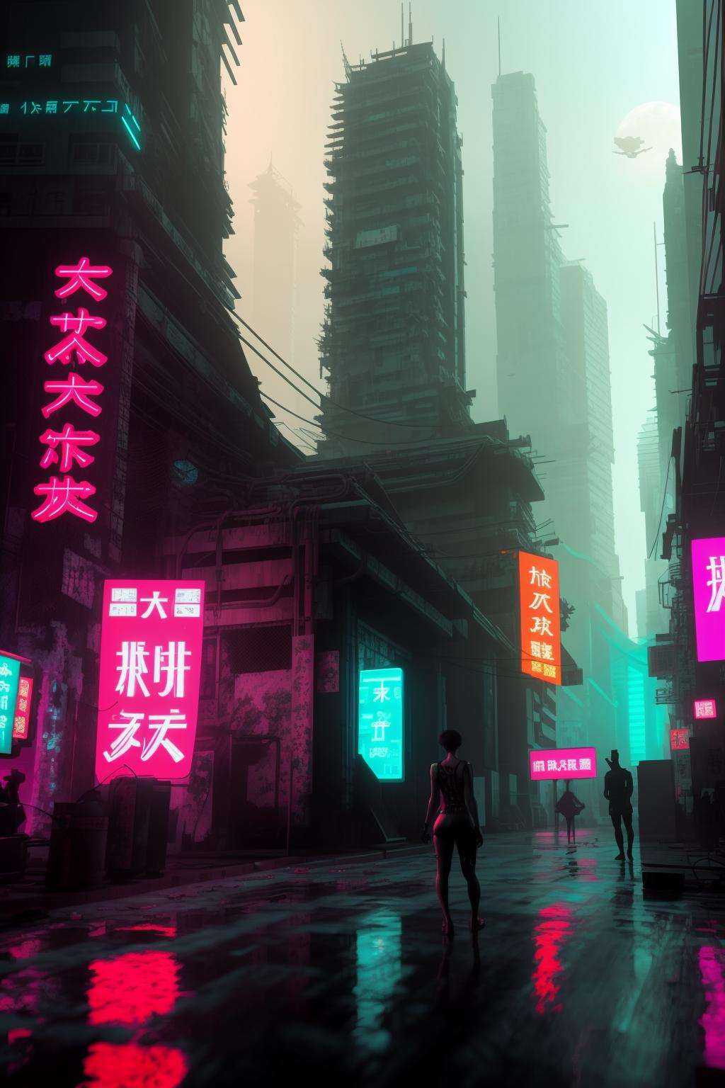 cyber_asia ,  cyberpunk,  futuristic on Tensor.Art