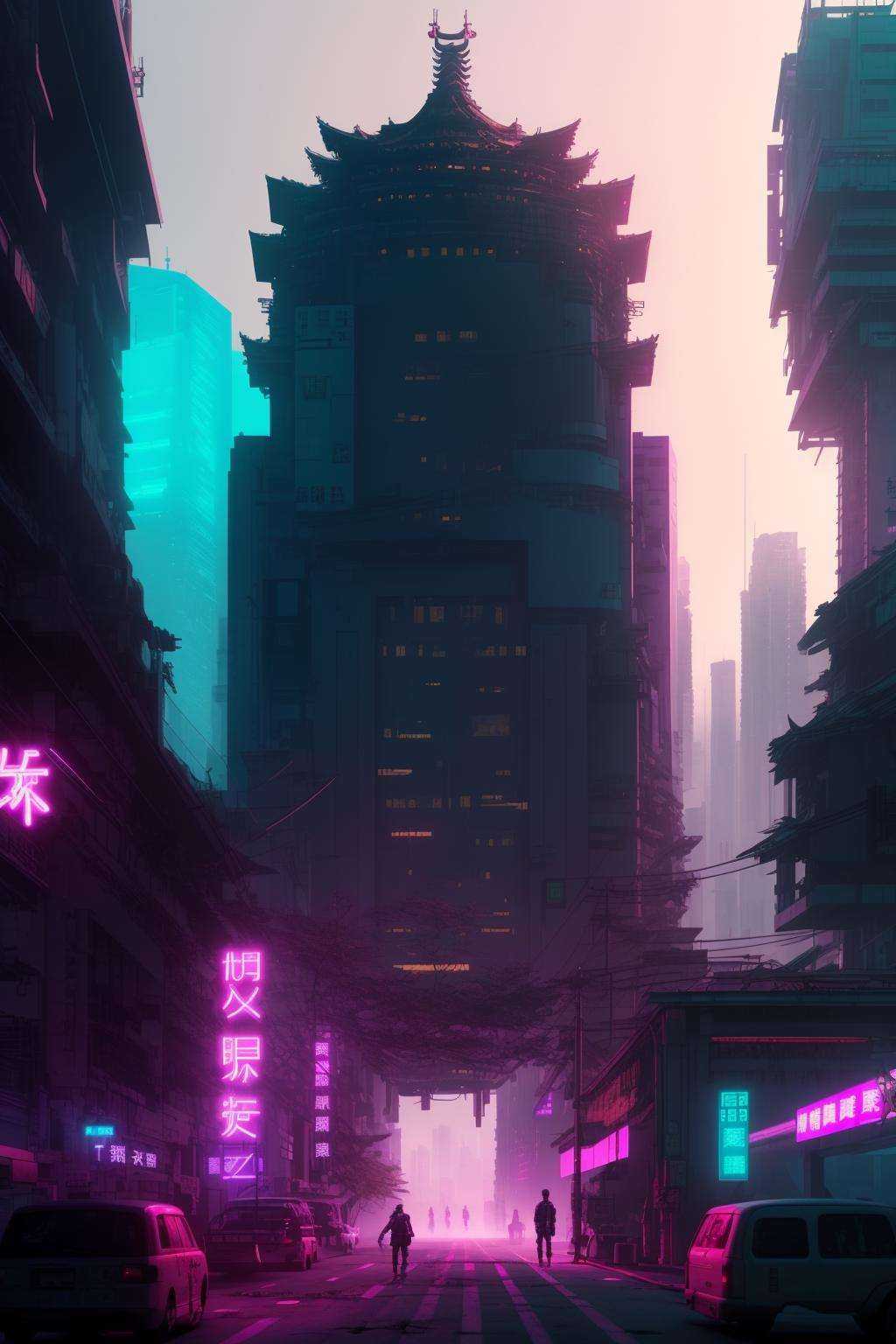 cyber_asia ,  cyberpunk,  futuristic on Tensor.Art