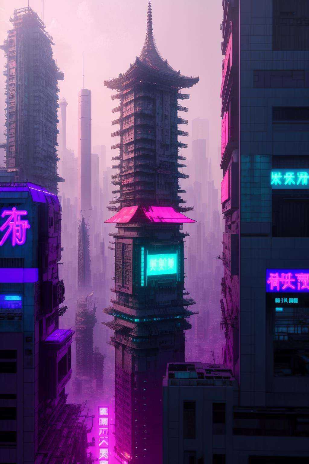 cyber_asia ,  cyberpunk,  futuristic on Tensor.Art