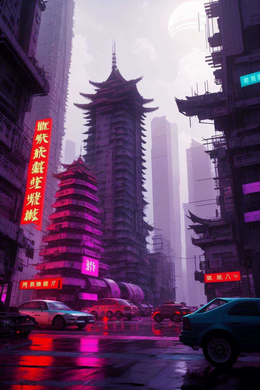 cyber_asia ,  cyberpunk,  futuristic on Tensor.Art