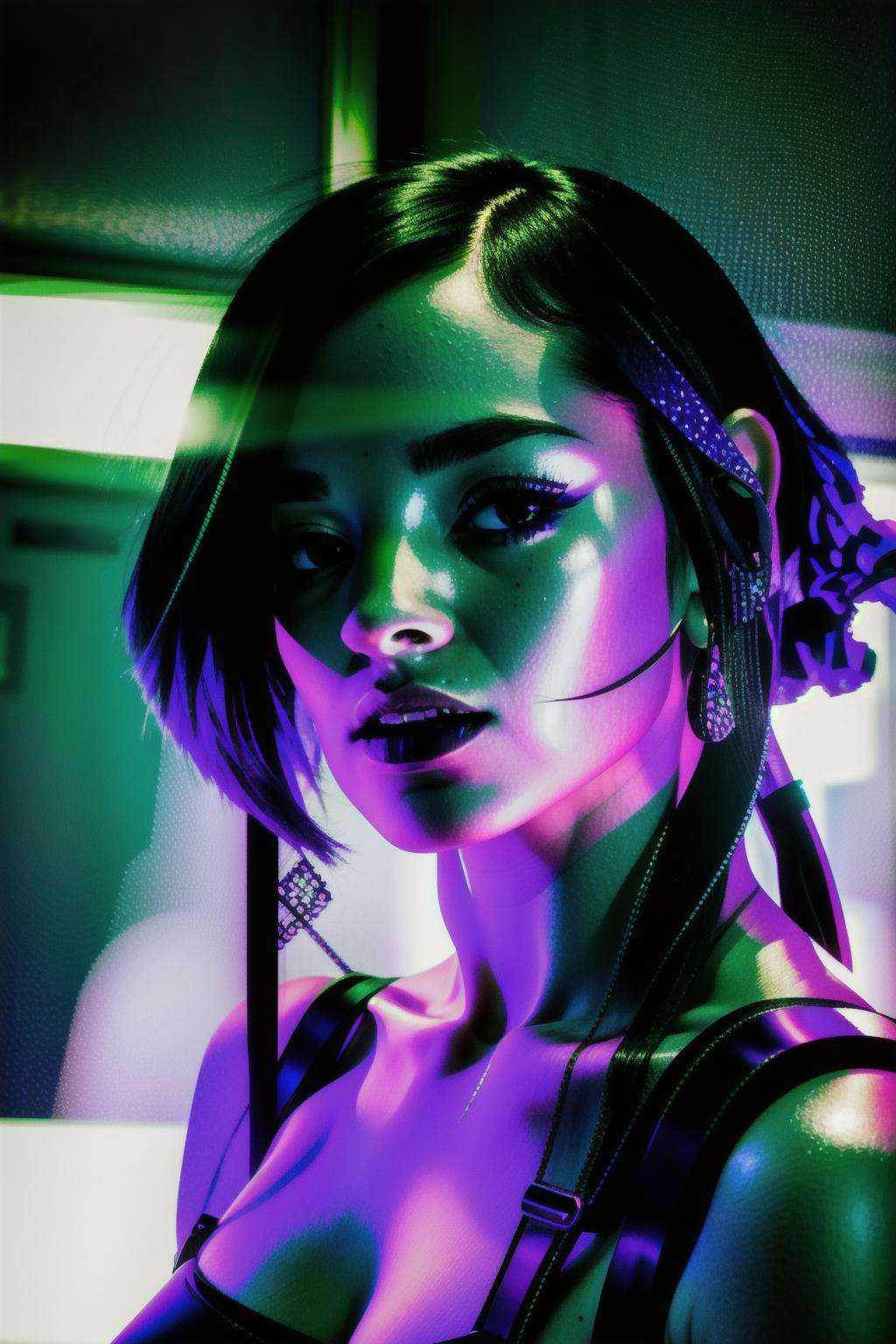 cyber_rave ,  professional photography,  cyberpunk rave party on Tensor.Art