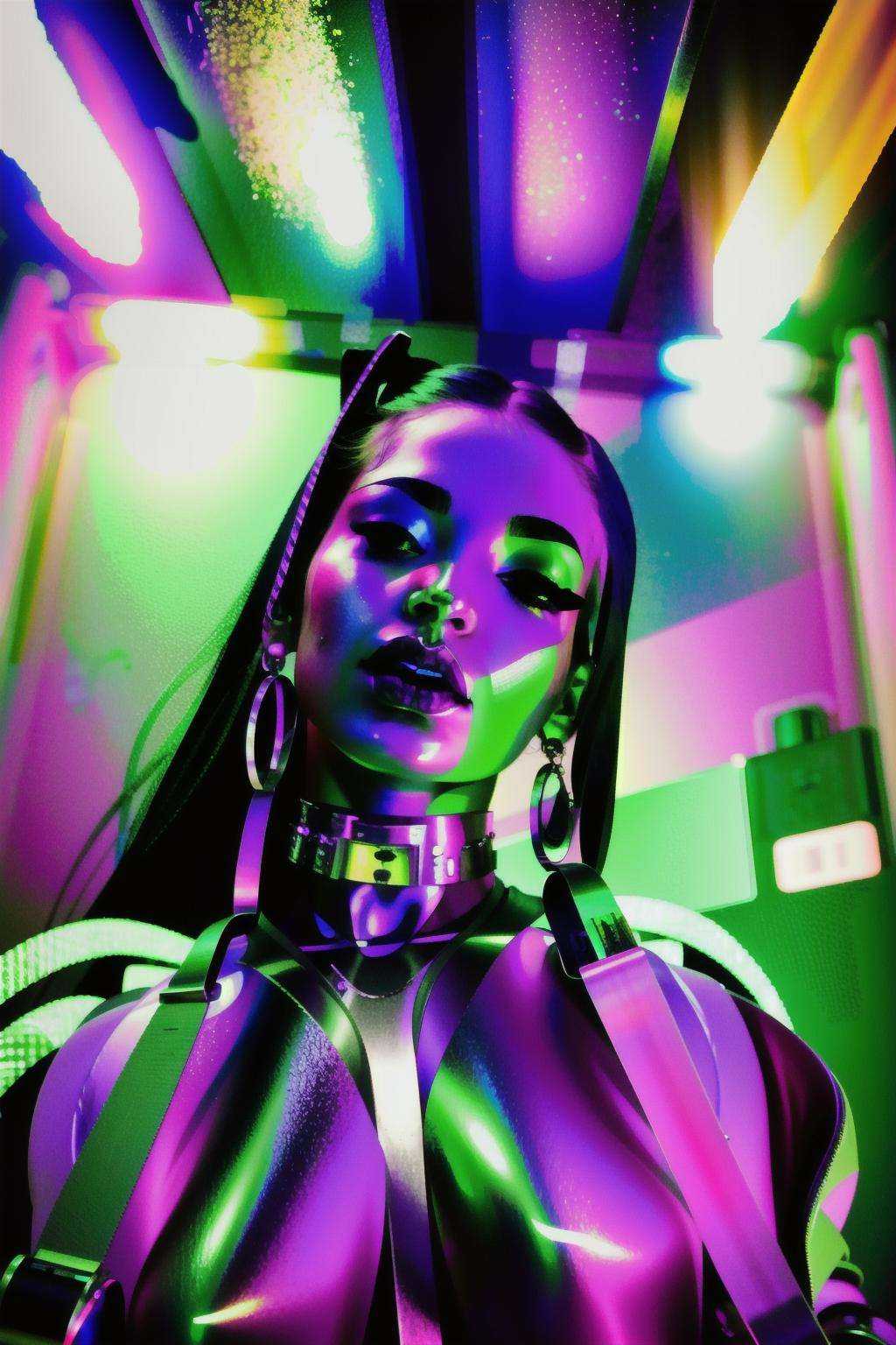cyber_rave ,  professional photography,  cyberpunk rave party on Tensor.Art