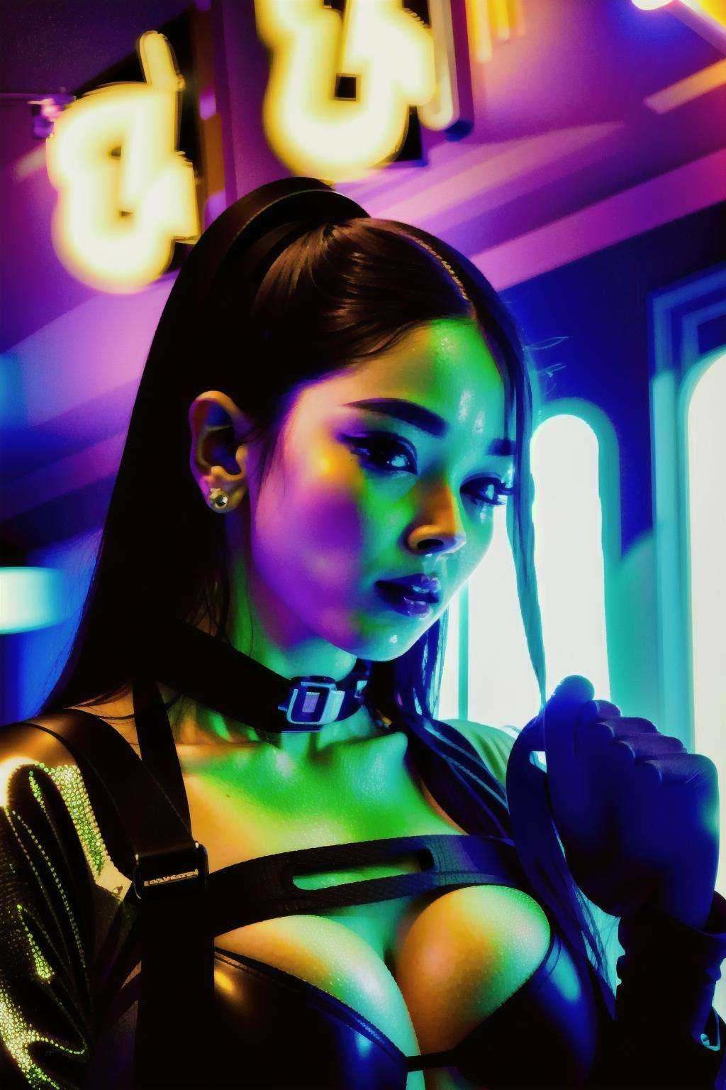 cyber_rave ,  professional photography,  cyberpunk rave party on Tensor.Art