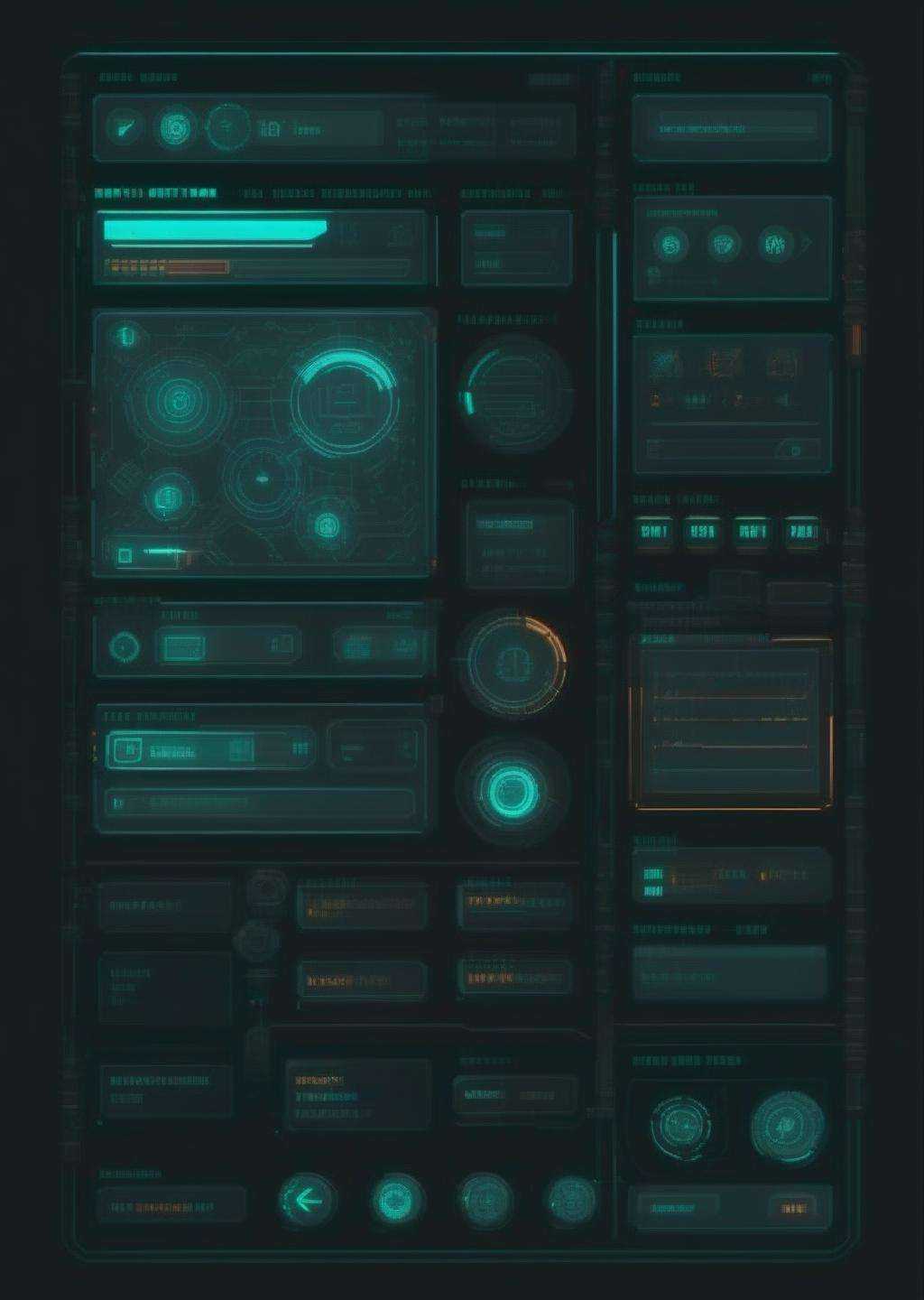 user interface cyberpunk style on Tensor.Art