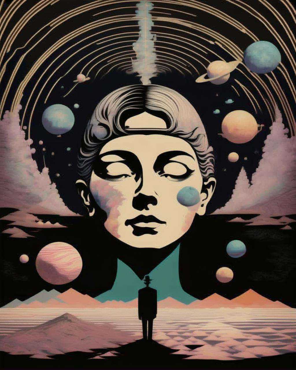 Fragments of memory drift like stardust,  coalescing into galaxies of recollection in the vast cosmos of the mind. on Tens...