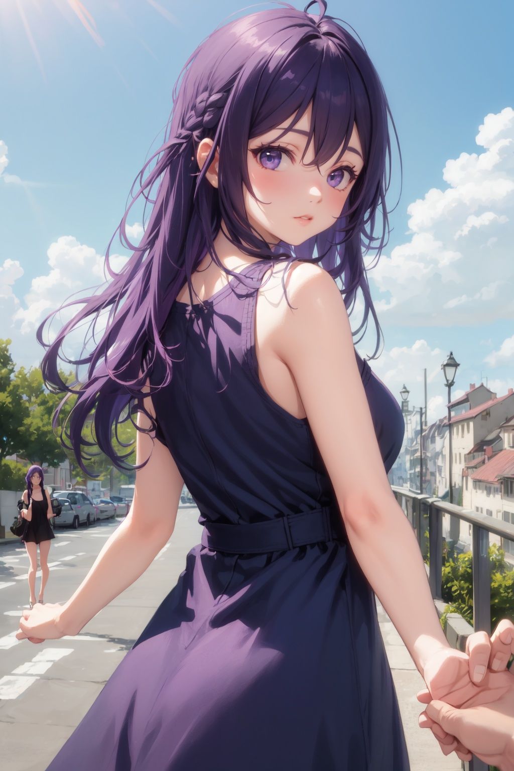 long hair,  purple hair,  1girl on Tensor.Art