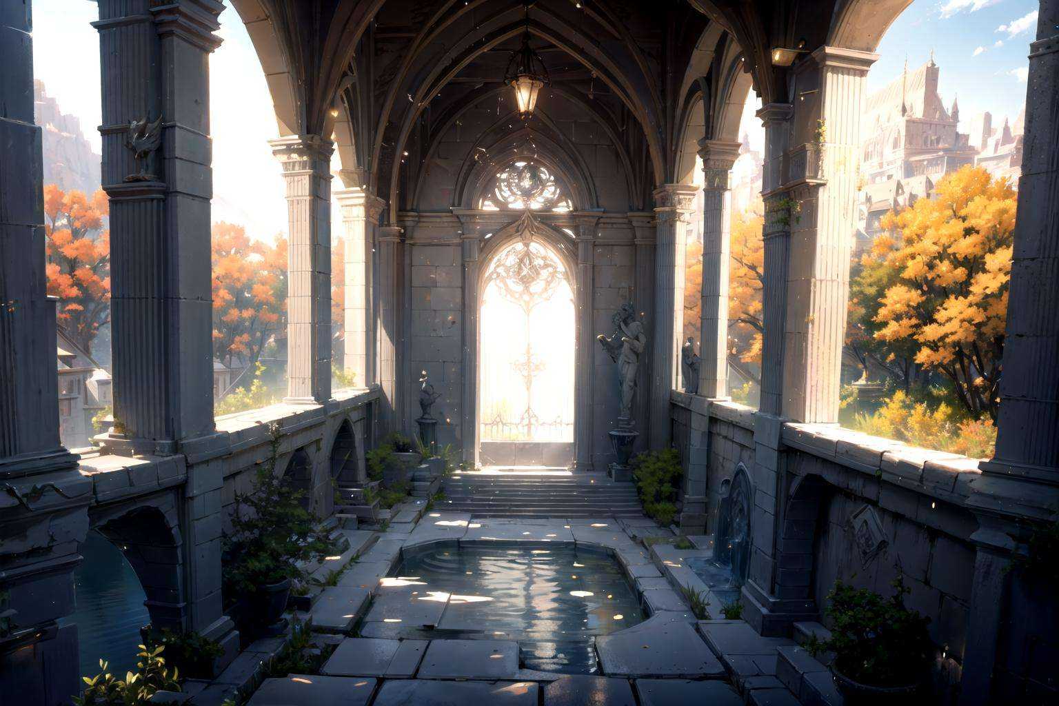 wrench_elven_arch,  indoors,  building on Tensor.Art