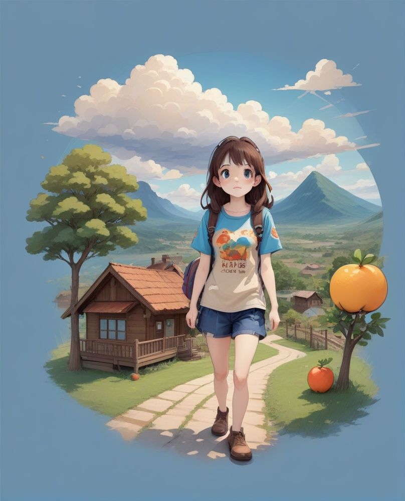 1girl,  backpack,  bag on Tensor.Art