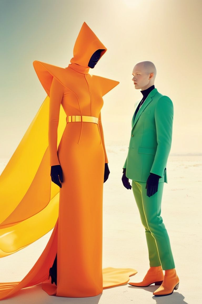 glowing wulfenite fashion by Gareth Pugh and Walter Van Beirendonck,  surreal fashion photography by Guy Aroch and Josh Ad...