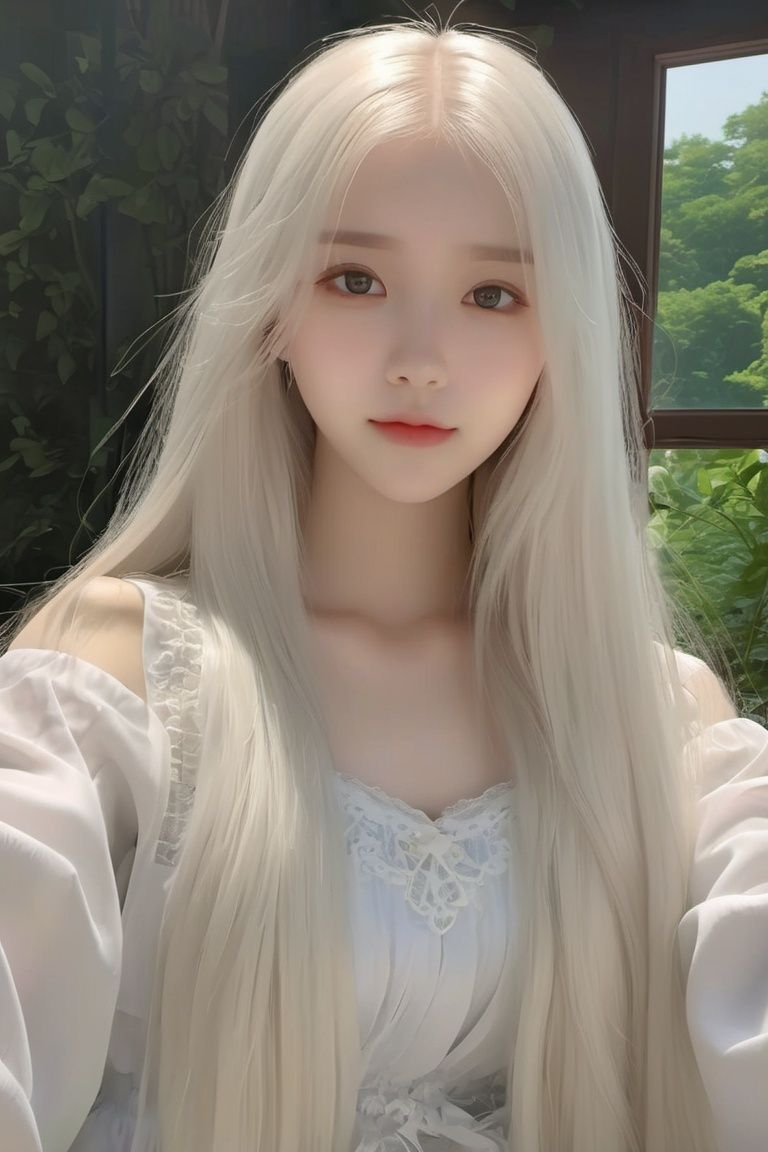 best quality,masterpiece,highres,cg,1girl,Photograph,high resolution,8k,mirror selfie,photo of a petite pretty 24 year-old woman with white long hair,anime art,dark,Gothic,cancer,Dingdall effect,