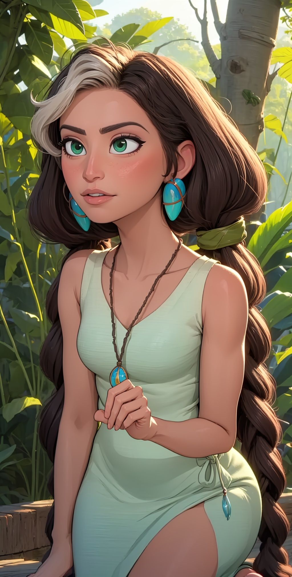 Hope,  long hair,  green eyes on Tensor.Art