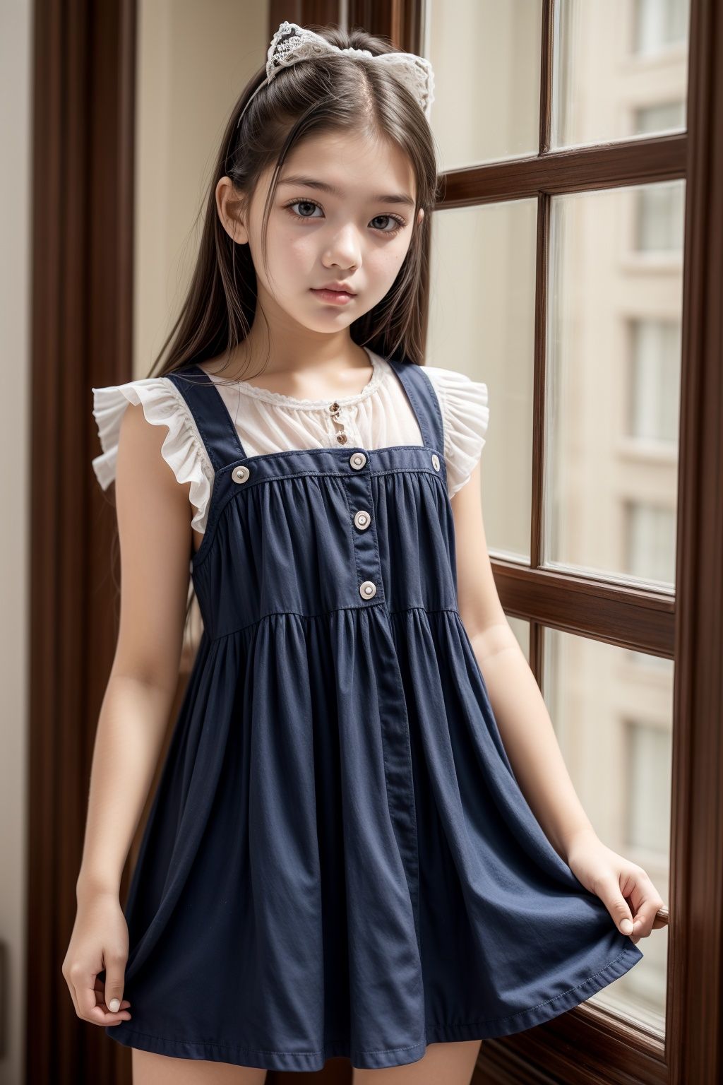 A 16 years old girl,  baby dress,  hand holding toy on Tensor.Art