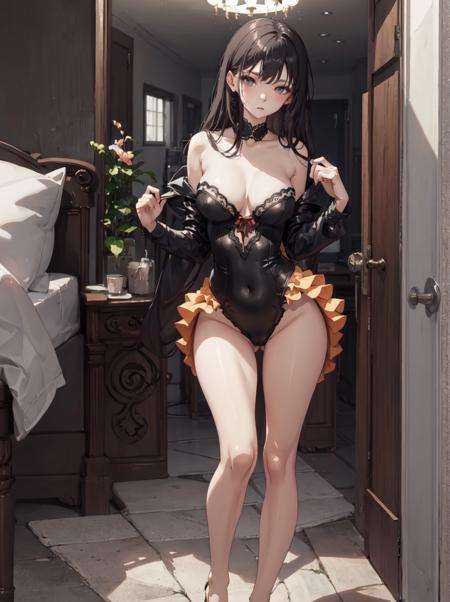 solo,  beautiful woman,  (ruffled lingerie) on Tensor.Art