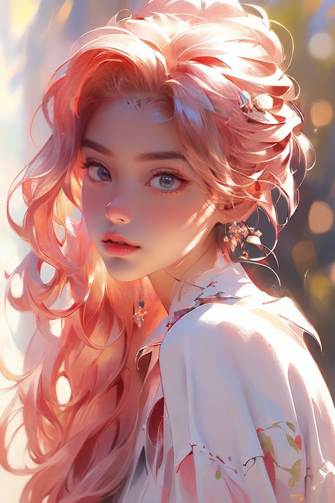 masterpiece,bestquality,1girl,solo, extremely detailed CG unity 8k wallpaper,masterpiece, best quality, ultra-detailed, beautiful detailed eyes:1.2,best illumination, (best shadow, an extremely delicate and beautiful, bloom), <lora:fenhongnvhai:1>