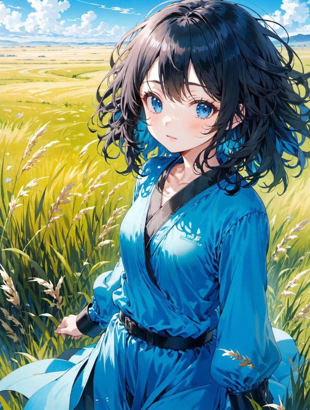 1girl,  solo,  blue on Tensor.Art