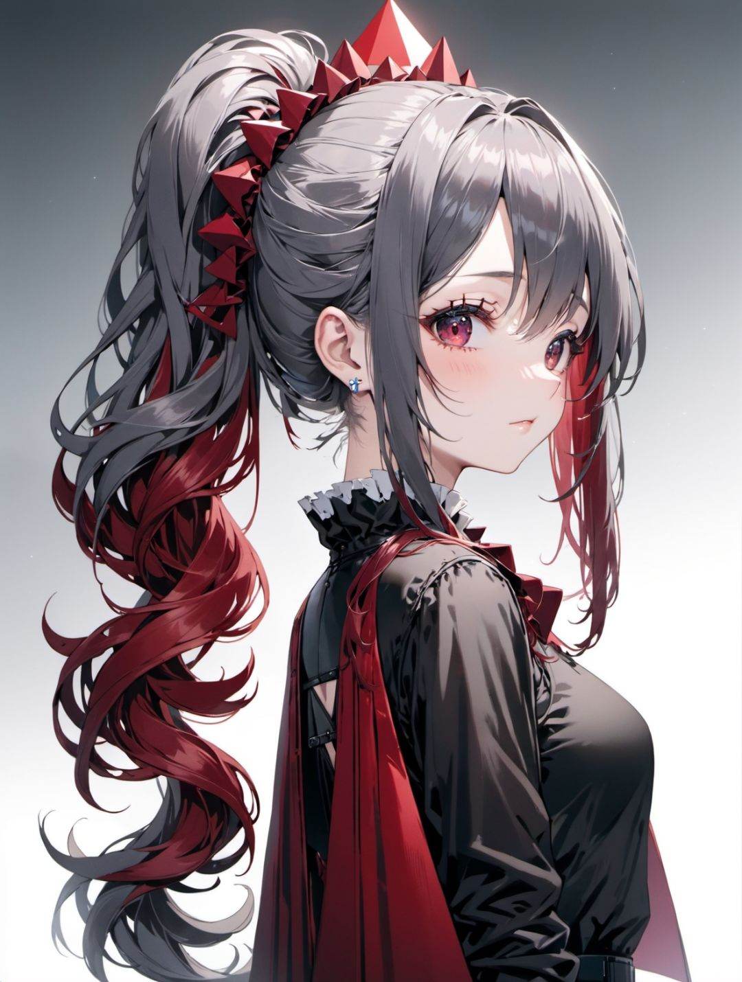 1girl,  solo,  gray on Tensor.Art