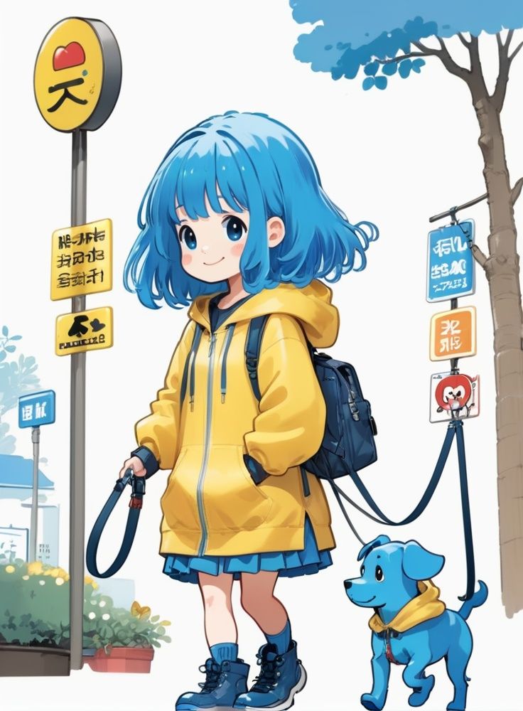cute comic,  1girl,  leash on Tensor.Art