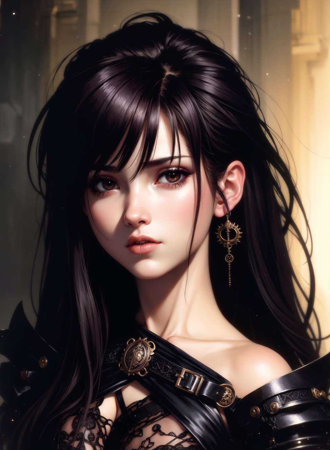 a goth girl,  portrait,  upper body on Tensor.Art
