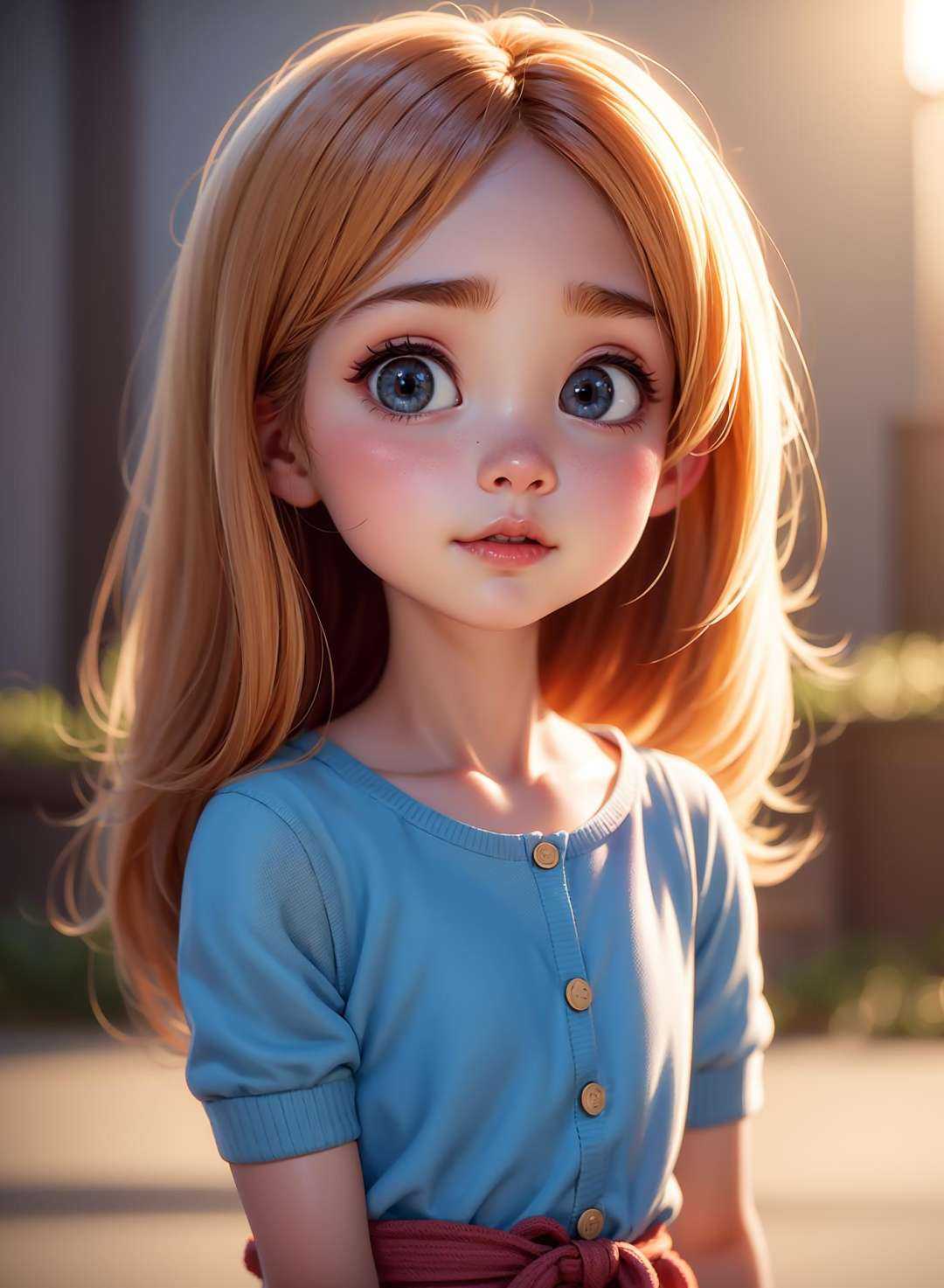 super cute girl IP by popmart,  natural light,  Adorable on Tensor.Art