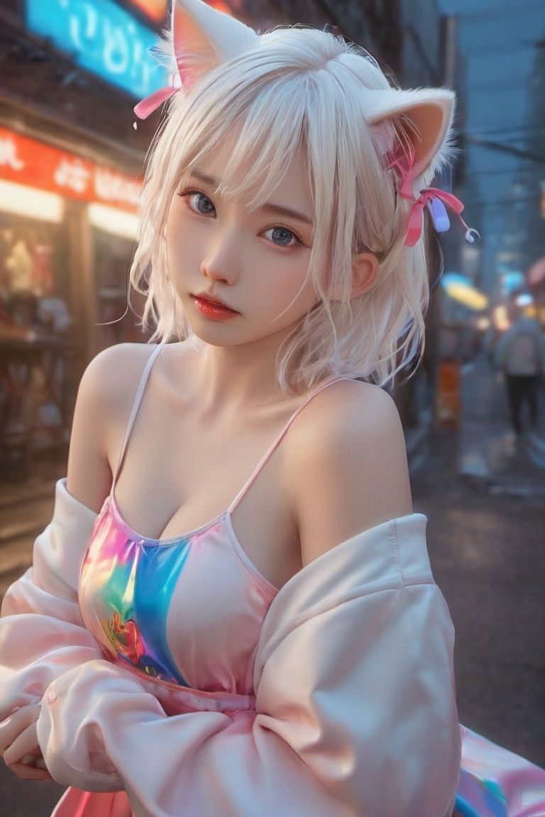 Solo, anime girl, full body, young ***** body, medium chest, Hyperdetailed school background, School, 
Detailed medium white hair braid, hair braid, Cat ears, beautiful, Detailed eyes, blue eyes, Side view, torso shot from waist, Thick lineart, Anxious, Hyperdetailed natural light, detailed reflection light, 
volumetric lighting maximalist photo illustration 64k, resolution high res intricately detailed complex, 
key visual, precise lineart, vibrant, panoramic, cinematic, masterfully crafted, 64k resolution, beautiful, stunning, ultra detailed, expressive, hypermaximalist, colorful, rich deep color, vintage show promotional poster, glamour, anime art, fantasy art, brush strokes,, 16k, UHD, HDR,(Masterpiece:1.5), Absurdres, (best quality:1.5), Anime style photo, Manga style, Digital art, glow effects, Hand drawn, render,octane render, cinema 4d, blender, dark, atmospheric 4k ultra detailed, cinematic sensual, Sharp focus, hyperrealistic, big depth of field, Masterpiece, colors, 3d octane render, concept art, trending on artstation, hyperrealistic, Vivid colors,, modelshoot style, (extremely detailed CG unity 8k wallpaper), professional majestic oil painting by Ed Blinkey, Atey Ghailan, Studio Ghibli, by Jeremy Mann, Greg Manchess, Antonio Moro, trending on ArtStation, trending on CGSociety, Intricate, High Detail, Sharp focus, dramatic, photorealistic painting art,beautymix,teengirlmix,taiwanesebeauty,enakorin
