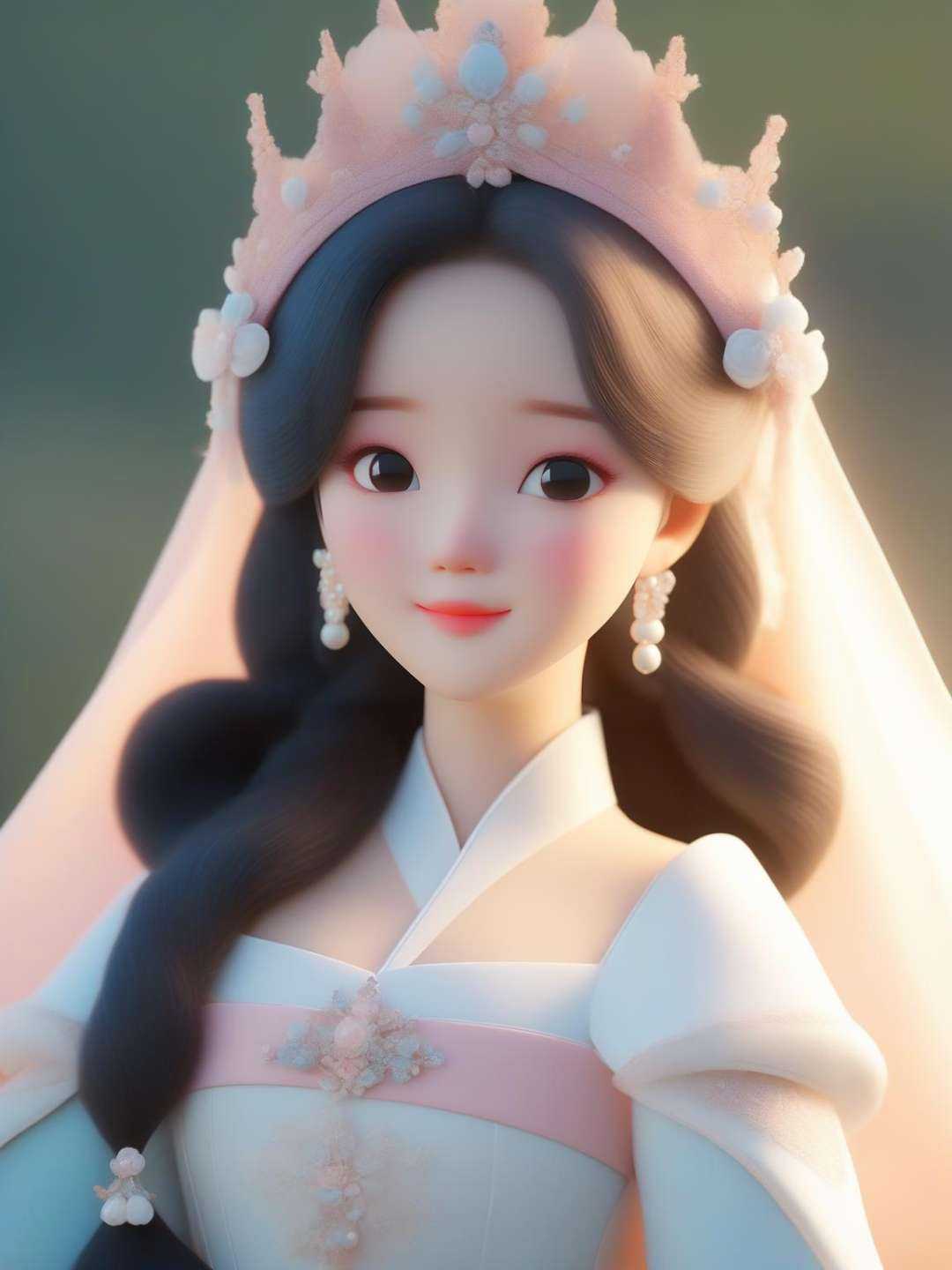 as a korean princess on Tensor.Art