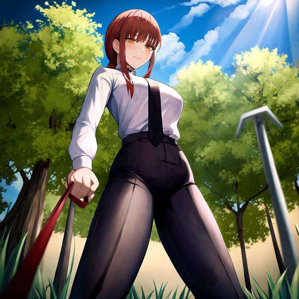 makima,  leashed_pov,  holding leash on Tensor.Art