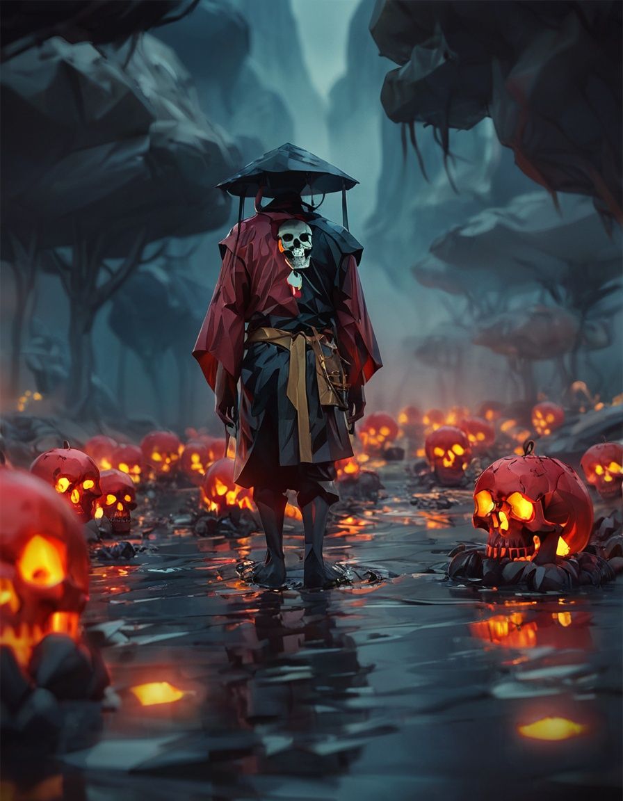 real photo,  dark art,  creepy hell dark night nature death landscape on Tensor.Art