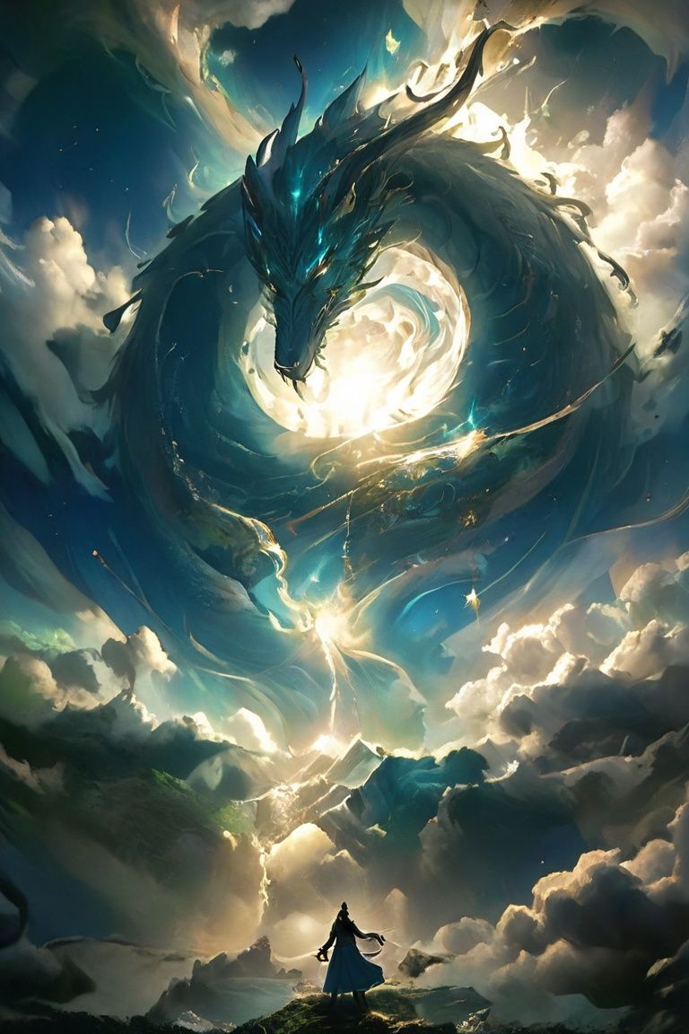 Eastern mythology, magnificent, mysterious, vast, boundless, vast, boundless, wonderful, magnificent, mysterious, gorgeous, beautiful, amazing, infinite, profound, vast, boundless, inscrutable, vast, vast, tranquil, shocking universe