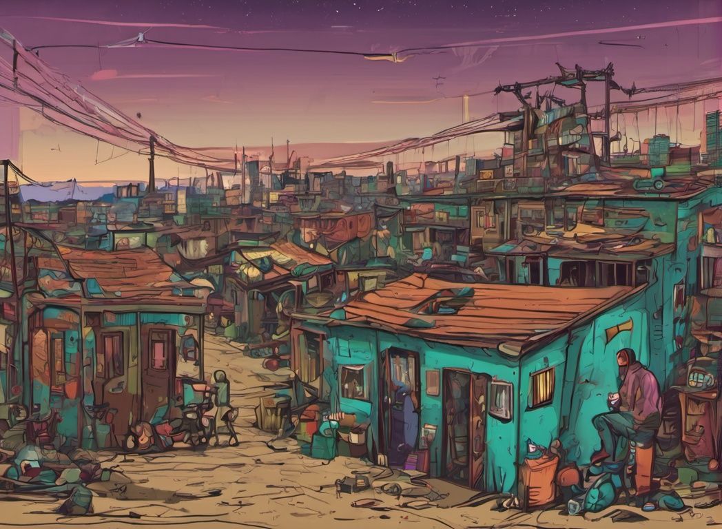 retropunk style,  slum,  outdoors by Goofy Ai on Tensor.Art