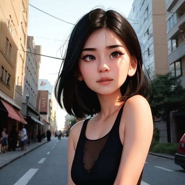 best quality,  masterpiece,  black hair on Tensor.Art