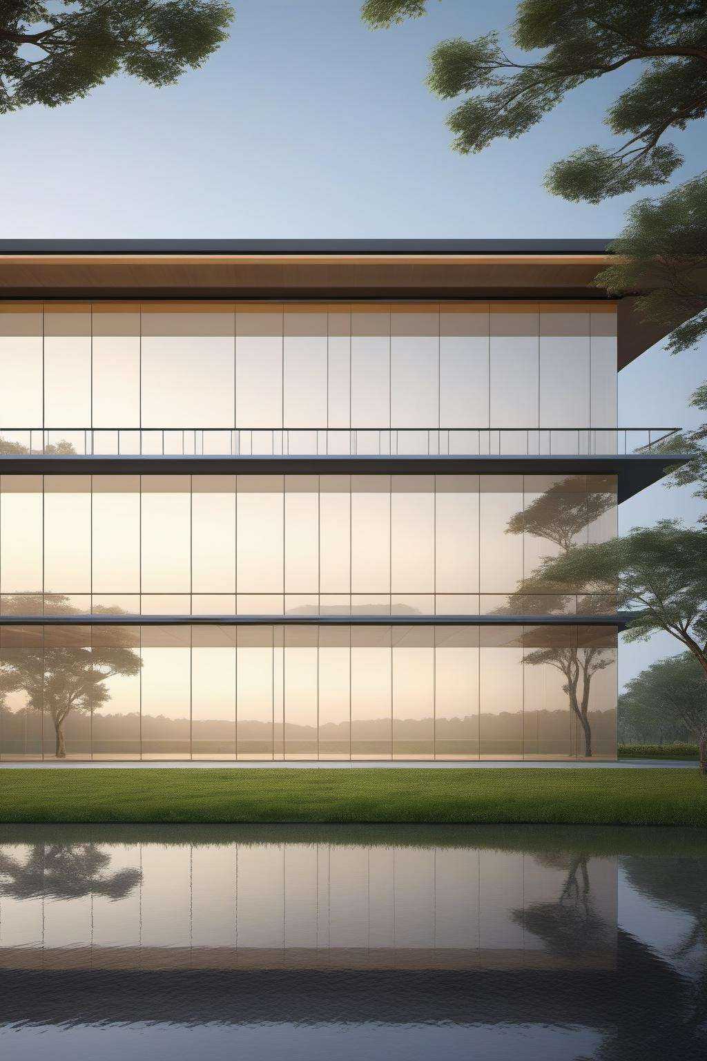 (masterpiece), best quality,8K,no humans,shifanqu, demonstration area, outdoors,building,scenery, tree, sky, reflection, grass, water, window, <lora:ZSDemonstrationV1.0:0.5>