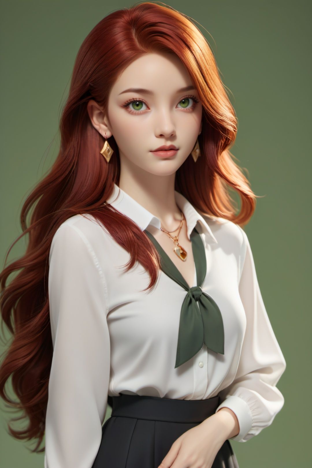 1girl,  white shirt,  simple background by Goofy Ai on Tensor.Art