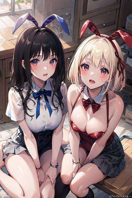 best quality,  pixiv,  Chisato and Takina on Tensor.Art