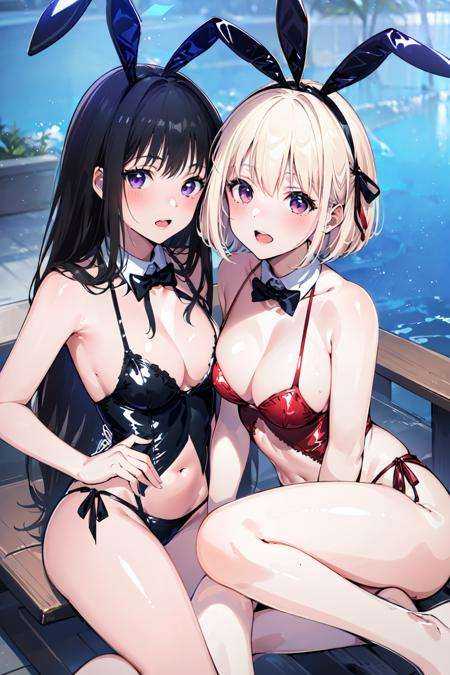 best quality,  pixiv,  Chisato and Takina on Tensor.Art